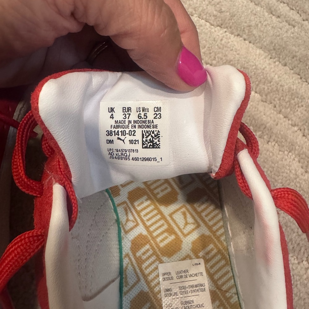 Puma Women's Red Suede Sneakers - Picture 4 of 4